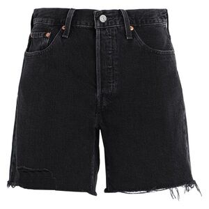 Levi's® Premium 501 Mid Thigh Black Denim Women's Shorts